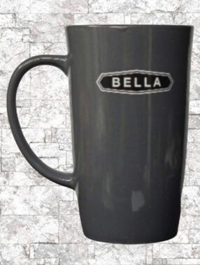 "Bella" Sleek Dark Grey 14oz One Cup - One Scoop Coffee Mug